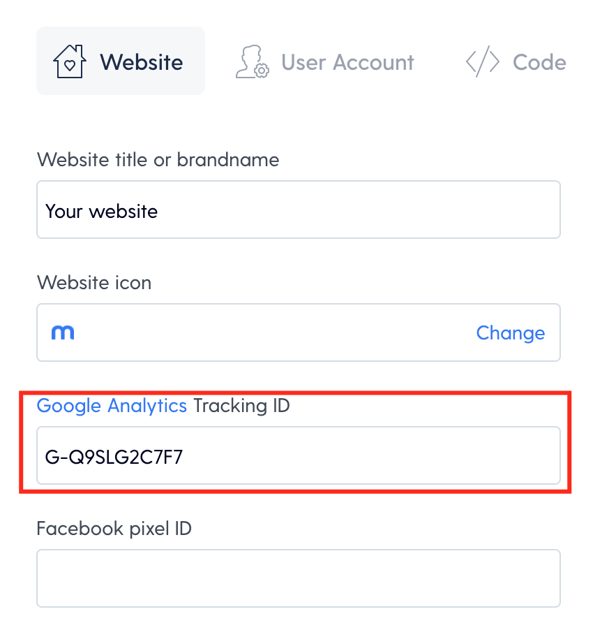 Setting up Google Analytics for Mozello
