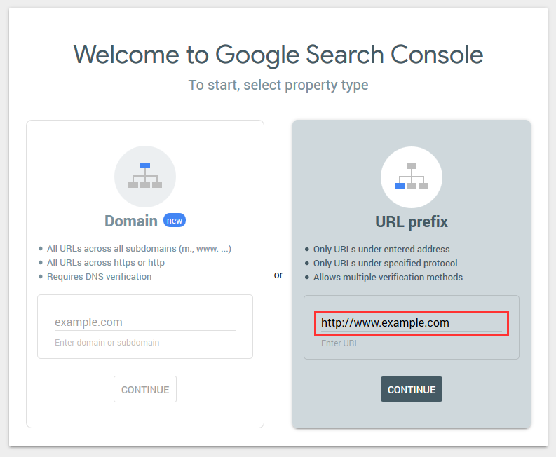 Select URL prefix