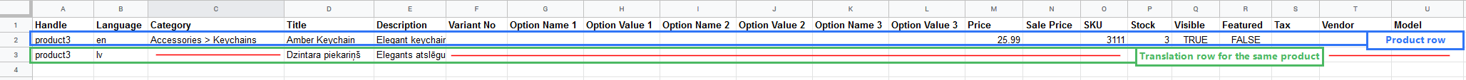 Language data import preview